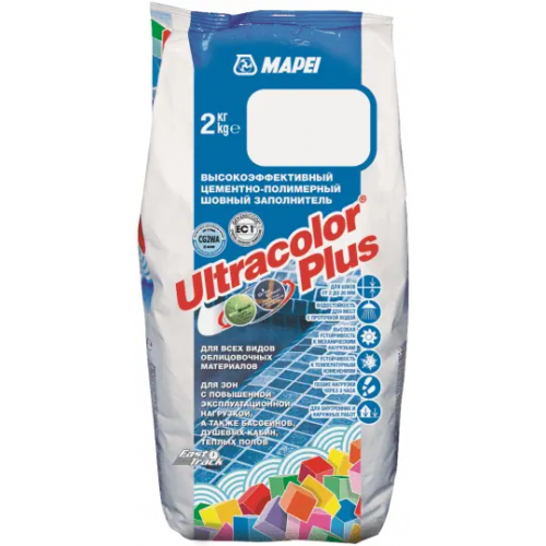 Высокоэффективный шовный заполнитель на цементной основе Mapei Ultracolor Plus 2 кг №113 темно серый