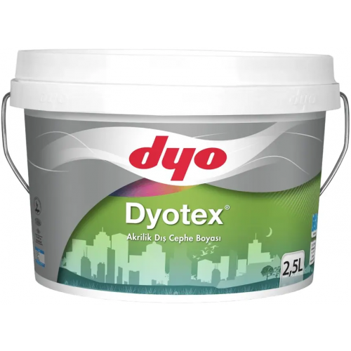 Краска фасадная акриловая DYO Dyotex 2.5 л прозрачно белая