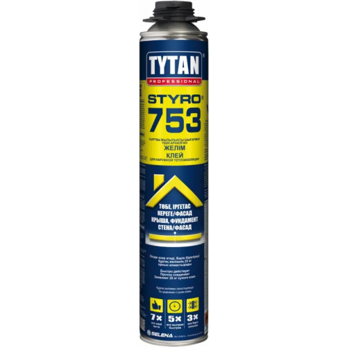 Пено клей для теплоизоляции Титан Professional Styro 753 750 мл
