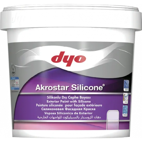 Краска фасадная акрил силиконовая DYO Akrostar Silicone 7.5 л белая база A