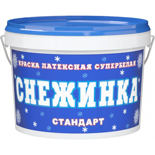 Краска латексная супербелая Атлант БС 10 Снежинка 14 кг супербелая