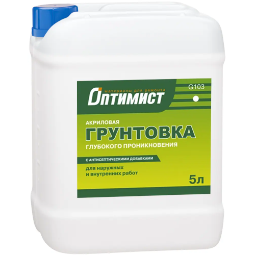 Акриловая грунтовка глубокого проникновения Оптимист G 103 5 л