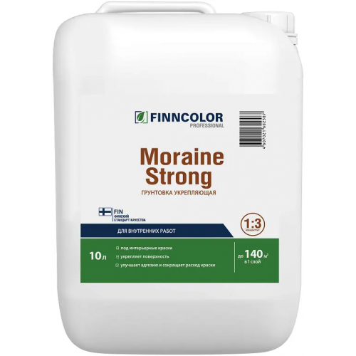 Грунтовка укрепляющая для внутренних работ Финнколор Moraine Strong 10 л