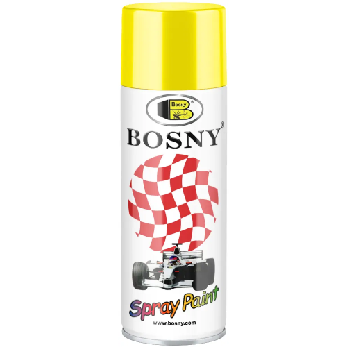 Акриловая спрей краска универсальная Bosny Spray Paint 520 мл желтая №1018 Yellow