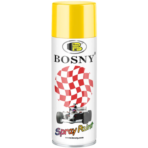 Акриловая спрей краска универсальная Bosny Spray Paint 520 мл желтый лимон №1003 Lemon Yellow