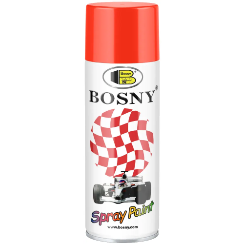 Акриловая спрей краска универсальная Bosny Spray Paint 520 мл красная №3020 Silver Red