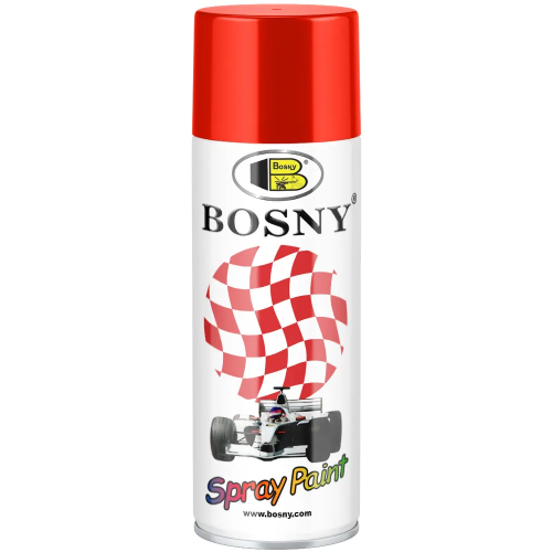 Акриловая спрей краска универсальная Bosny Spray Paint 520 мл красная насыщенная №3002 Signal Red