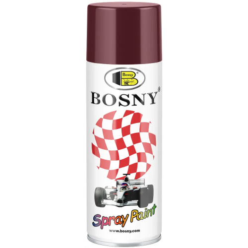 Акриловая спрей краска универсальная Bosny Spray Paint 520 мл красно коричневая №3009 Pas Red