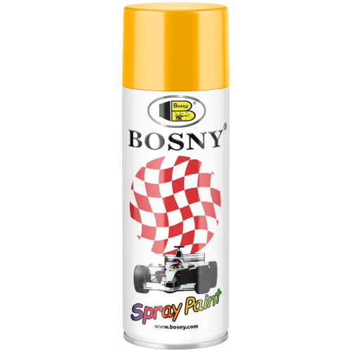 Акриловая спрей краска универсальная Bosny Spray Paint 520 мл желто оранжевая №2000 Orange Yellow