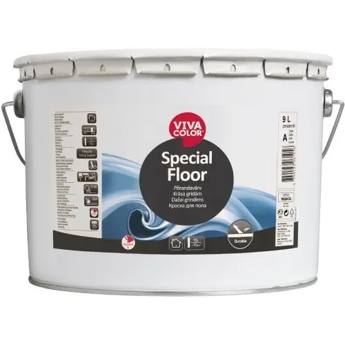 Краска для пола Vivacolor Special Floor 9 л белая