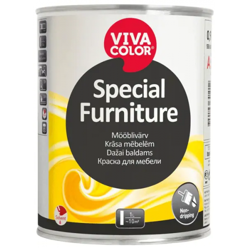 Краска для мебели Vivacolor Special Furniture 900 мл белая