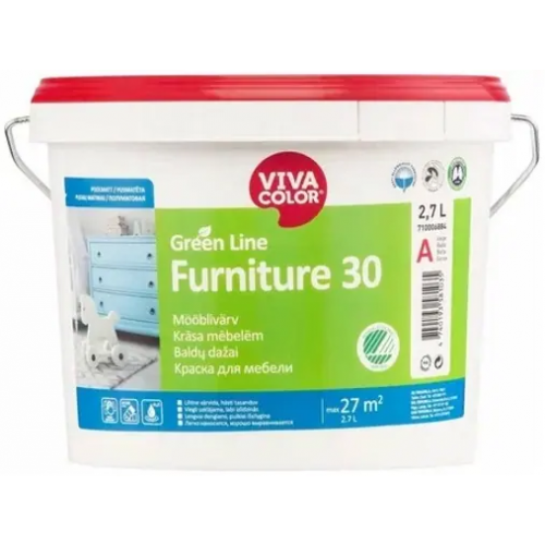 Краска для мебели Vivacolor Special Furniture 2.7 л белая