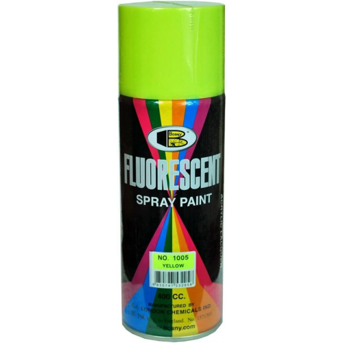 Флуоресцентная спрей краска пылающе яркая Bosny Fluorescent Spray Paint 520 мл желтая
