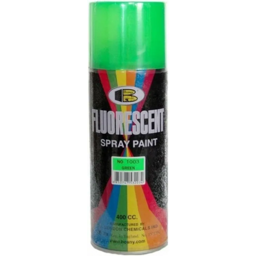 Флуоресцентная спрей краска пылающе яркая Bosny Fluorescent Spray Paint 520 мл зеленая