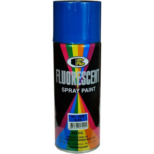 Флуоресцентная спрей краска пылающе яркая Bosny Fluorescent Spray Paint 520 мл синяя