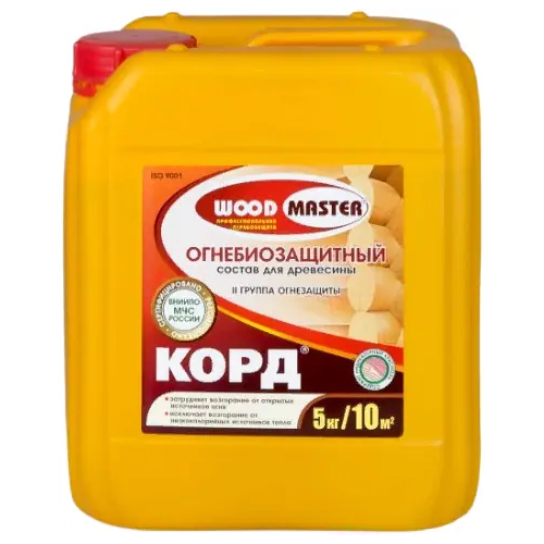 Огнебиозащитный состав для древесины Woodmaster Корд 5 кг