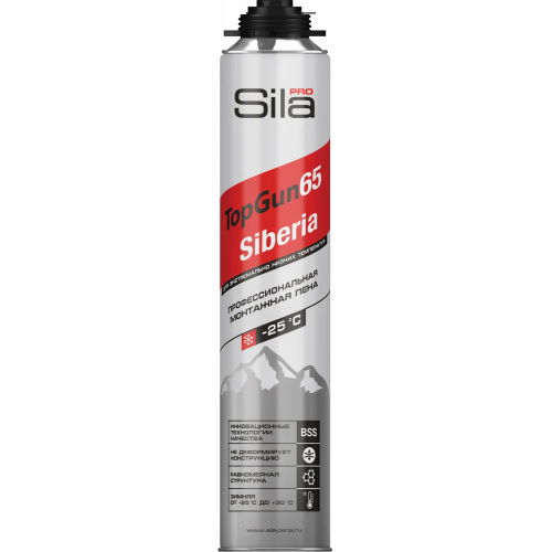 Пена монтажная профессиональная Sila Pro Top Gun 65 Siberia 850 мл зимняя