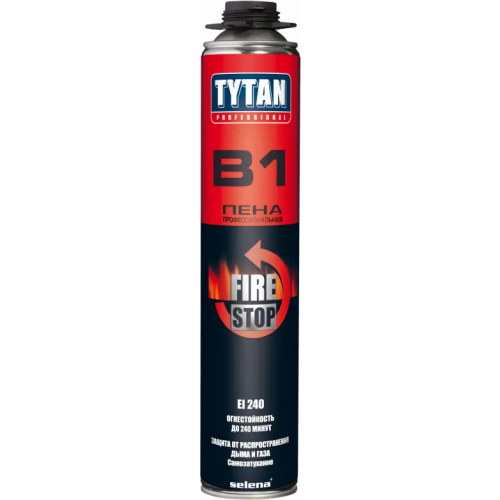 Монтажная пена профессиональная огнестойкая Титан Professional B1 Fire Stop 750 мл