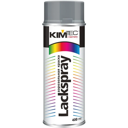 Аэрозольная краска спрей Kim Tec Lackspray 400 мл серый RAL 7046 глянцевый