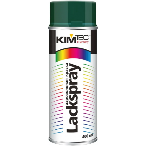 Аэрозольная краска спрей Kim Tec Lackspray 400 мл зеленый мох RAL 6005 глянцевый