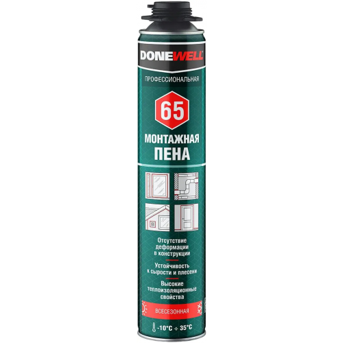 Пена монтажная профессиональная Donewell 65 1 л всесезонная