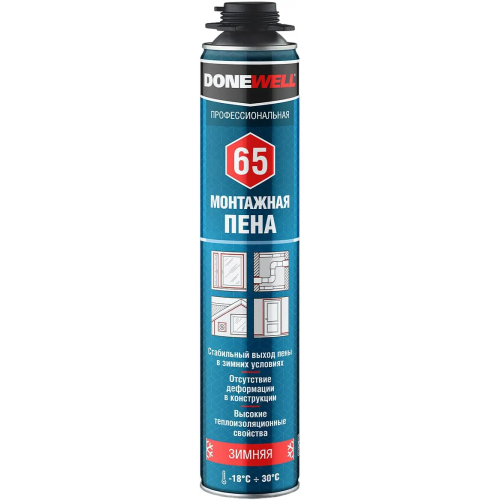 Пена монтажная профессиональная Donewell 65 1 л зимняя