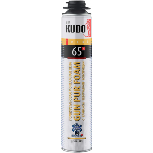 Пена монтажная полиуретановая профессиональная Kudo Trend Gun Pur Foam 65 1 л зимняя