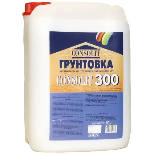 Грунтовка для укрепления оснований Консолит 300 10 кг
