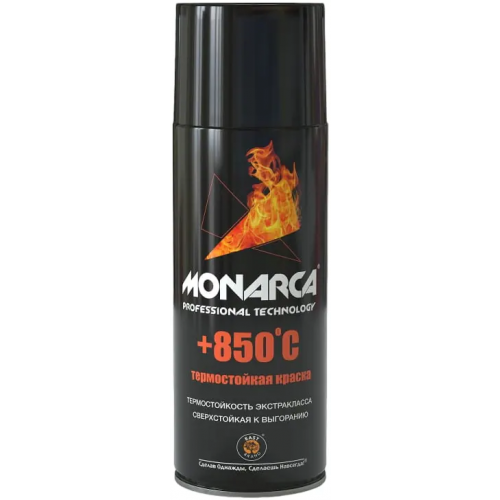 Краска аэрозольная термостойкая East Brand Monarca 520 мл черная