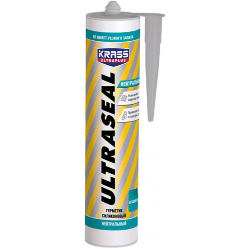 Герметик силиконовый нейтральный Krass Ultraplus Ultraseal 260 мл бесцветный