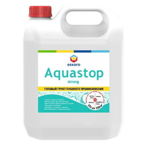 Грунт готовый глубокого проникновения Eskaro Aquastop Strong 10 л