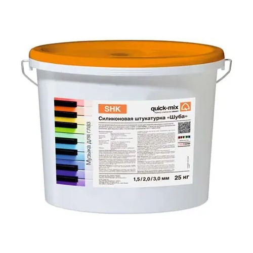 Штукатурка силиконовая шуба Quick-Mix SHK 25 кг 1.5 мм