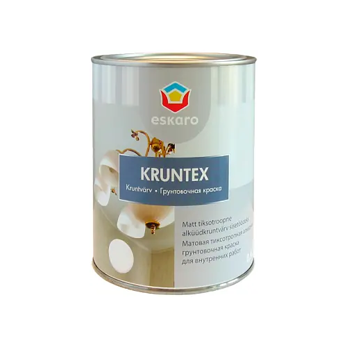 Краска алкидная грунтовочная Eskaro Kruntex 900 мл белая