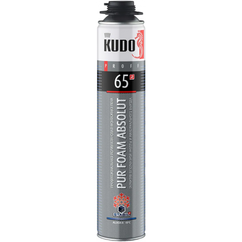 Пена монтажная полиуретановая профессиональная зимняя Kudo Proff Pur Foam Absolut 65 Alaska 1 л