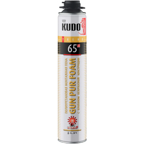 Пена монтажная полиуретановая профессиональная Kudo Trend Gun Pur Foam 65 1 л летняя