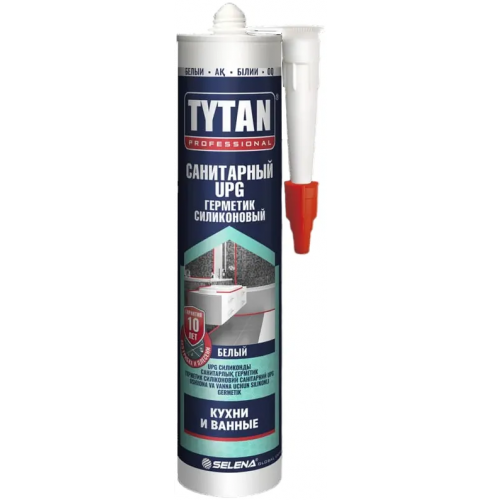 Герметик силиконовый санитарный Титан Professional Turbo Upg 280 мл белый RAL 9003