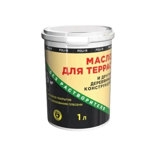 Масло с воском для дерева Поли-Р 1 кг махагон