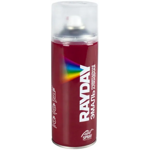 Эмаль универсальная алкидная Rayday Paint Spray Professional 520 мл белая RAL 9003 глянцевая