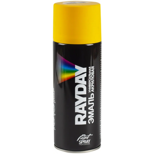 Эмаль универсальная акриловая Rayday Paint Spray Professional 520 мл желтая RAL 1018 глянцевая