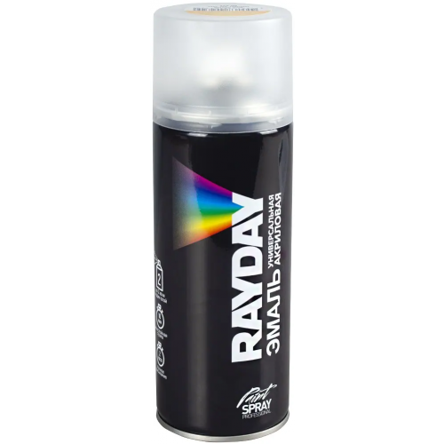 Эмаль универсальная акриловая Rayday Paint Spray Professional 520 мл ярко желтая RAL 1023 полуматовая