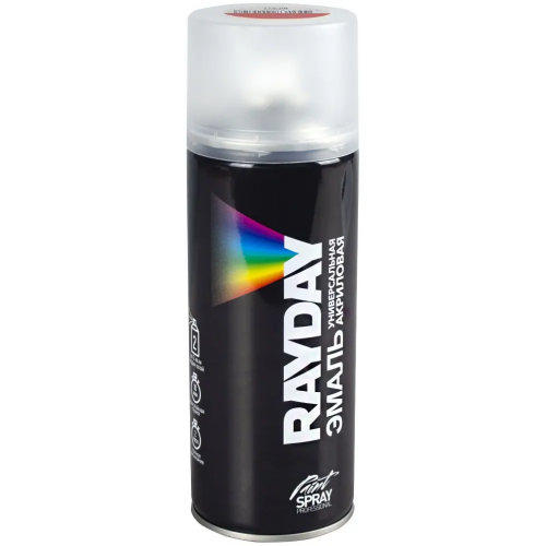 Эмаль универсальная акриловая Rayday Paint Spray Professional 520 мл огненно красная RAL 3000 полуматовая