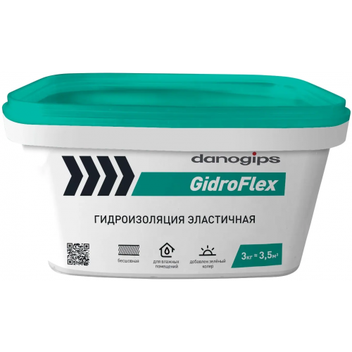 Гидроизоляция эластичная Danogips Gidroflex 3 кг