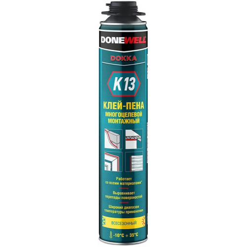 Клей пена многоцелевой монтажный Donewell Dokka K13 1 л