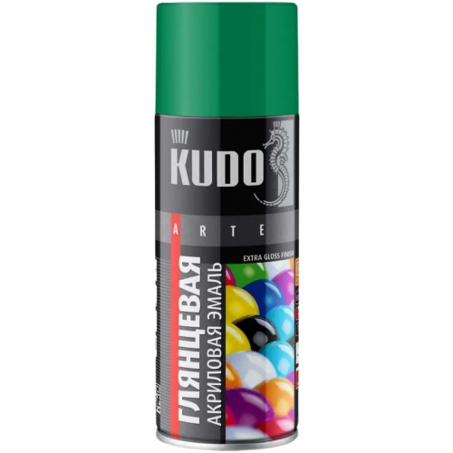 Акриловая эмаль Kudo Arte 520 мл светло зеленая RAL 6024 глянцевая