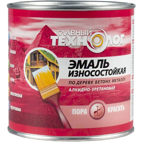 Эмаль износостойкая алкидно уретановая Главный Технолог 20 л серая