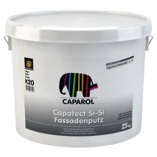 Готовая к применению структурная штукатурка Caparol Capatect Si Si Fassadenputz K20 25 кг бесцветная