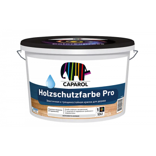 Краска акриловая для древесины Caparol Holzschutzfarbe Pro 9 л белая