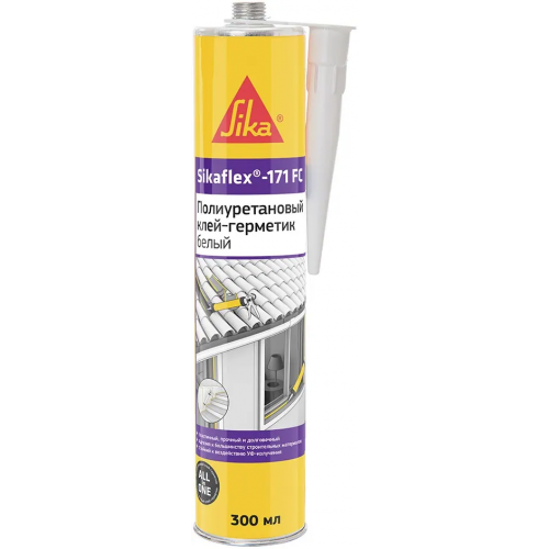Клей герметик полиуретановый Sika flex 171 FC 300 мл белый