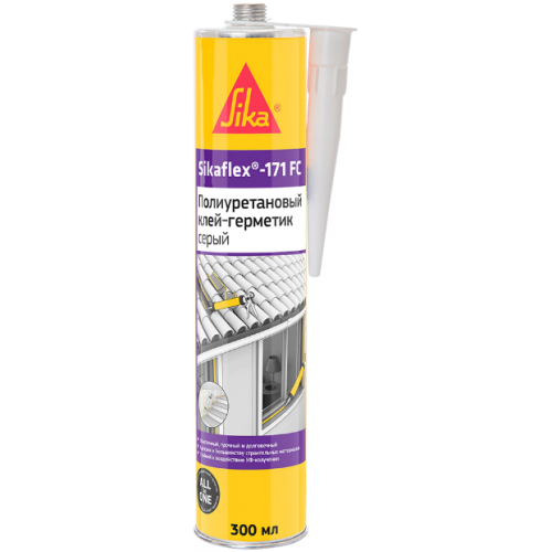 Клей герметик полиуретановый Sika flex 171 FC 300 мл серый