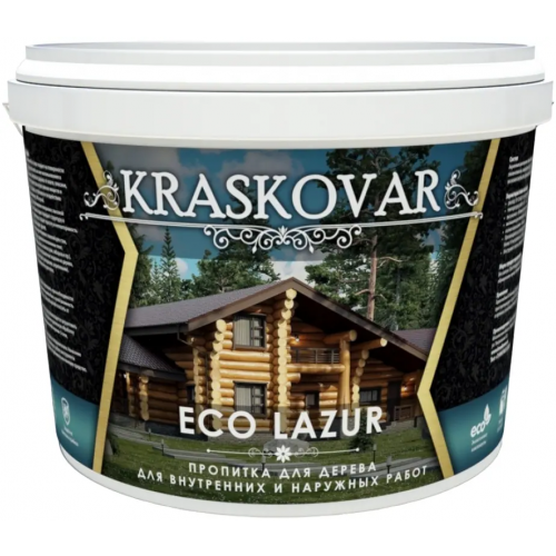 Пропитка для дерева Красковар Eco Lazur 9 л красное дерево